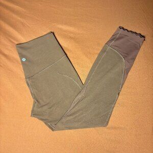 Lululemon Brown Align Leggings with Scalloped Hem Size 8 26.5in